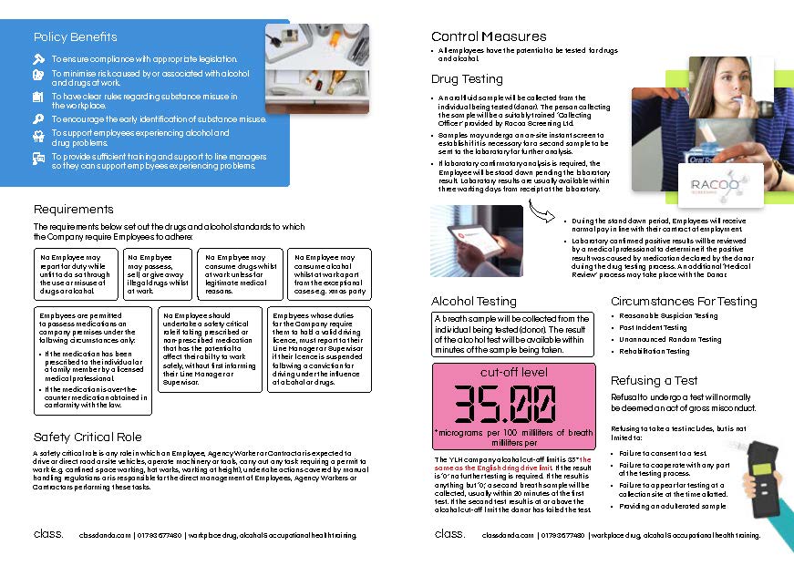 Organisation Customised Policy - Workplace Folded Leaflet